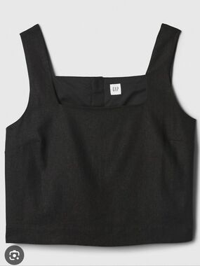 GAP Black Square Neck Crop Top